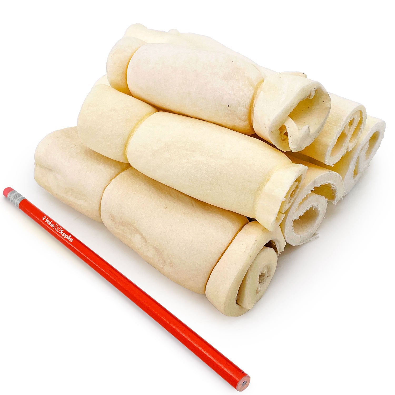ValueBull Beef Cheek Rolls, Dog Chews, Varied Shapes, 6 Inch, 2 Pounds