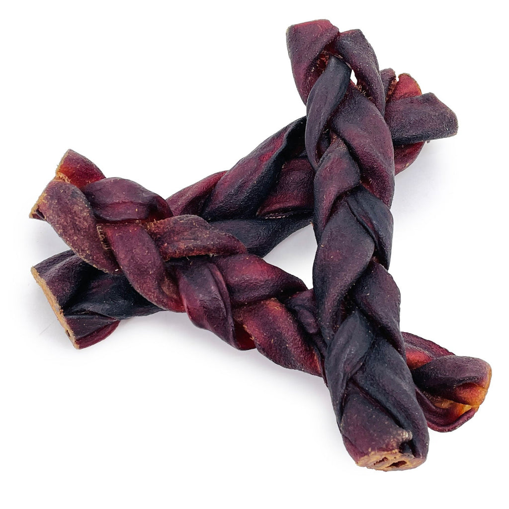 ValueBull USA Collagen Braid Beef Large Dog Chews, Thick 6 Inch 10 Count