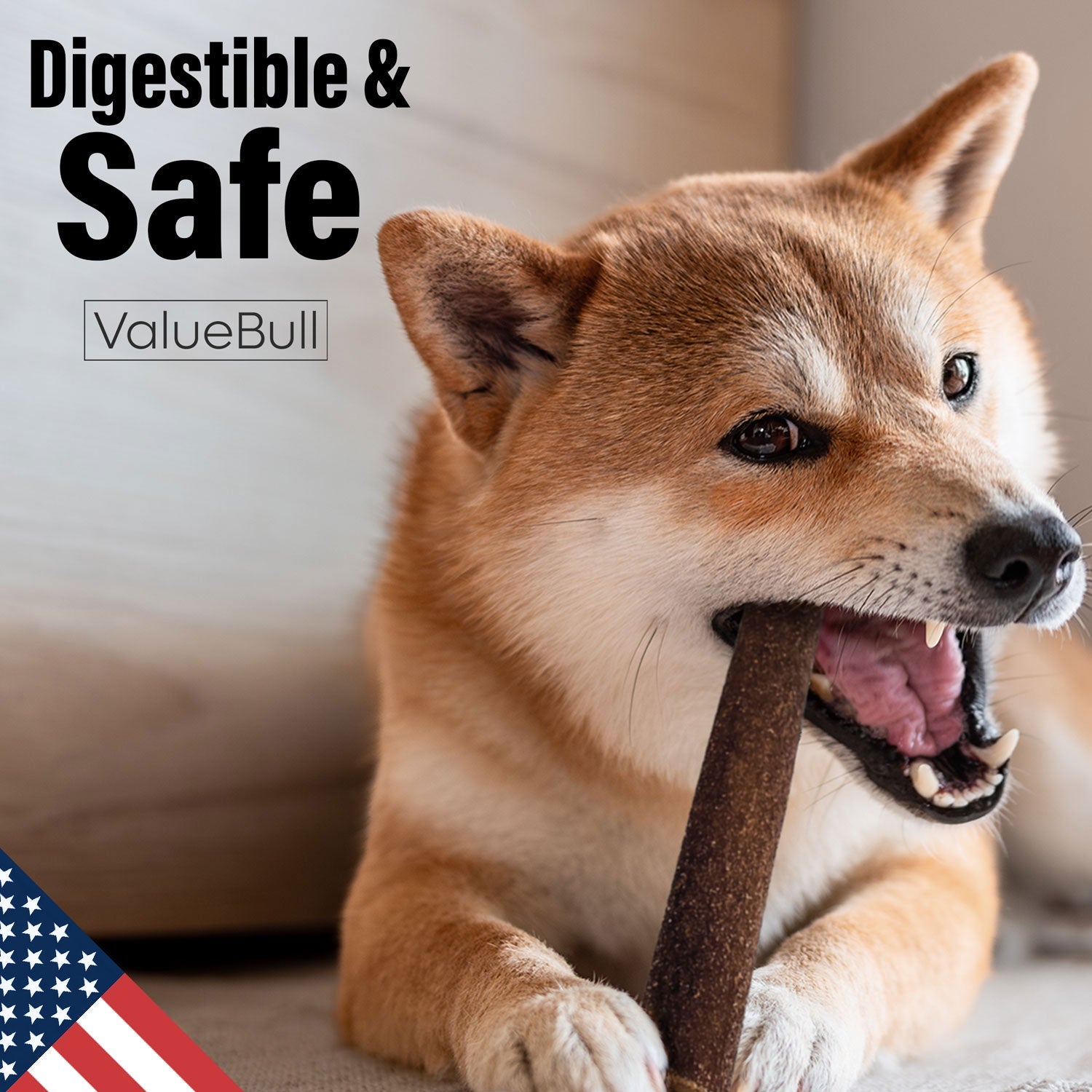 ValueBull USA Collagen Sticks for Dogs, 6 Inch Thick Chews, Natural Long-Lasting Dog Treats, 50 Count