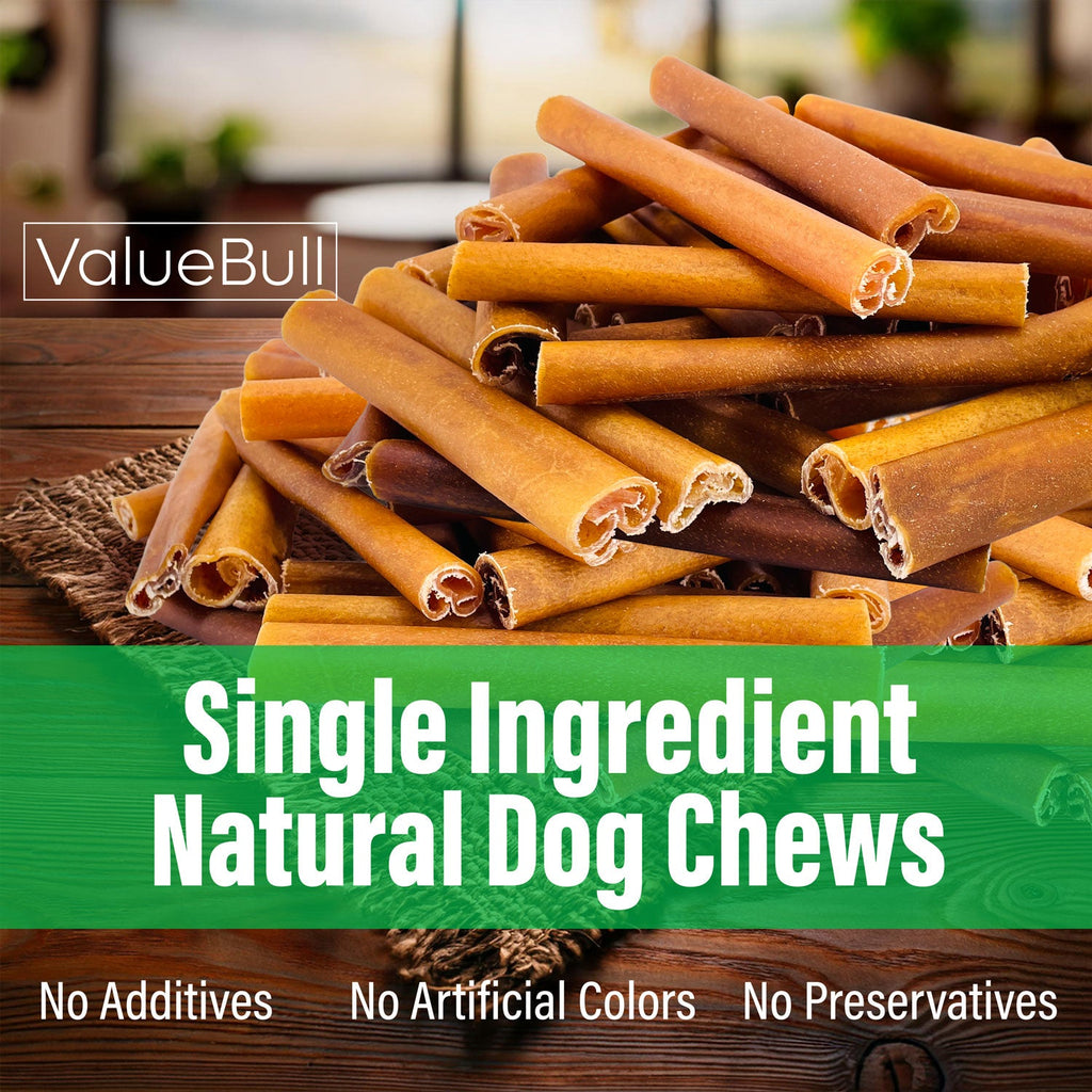 ValueBull Buffalo Collagen Sticks for Dogs, 6 Inch Super Jumbo Chews, Natural Long-Lasting Dog Treats, 25 Count