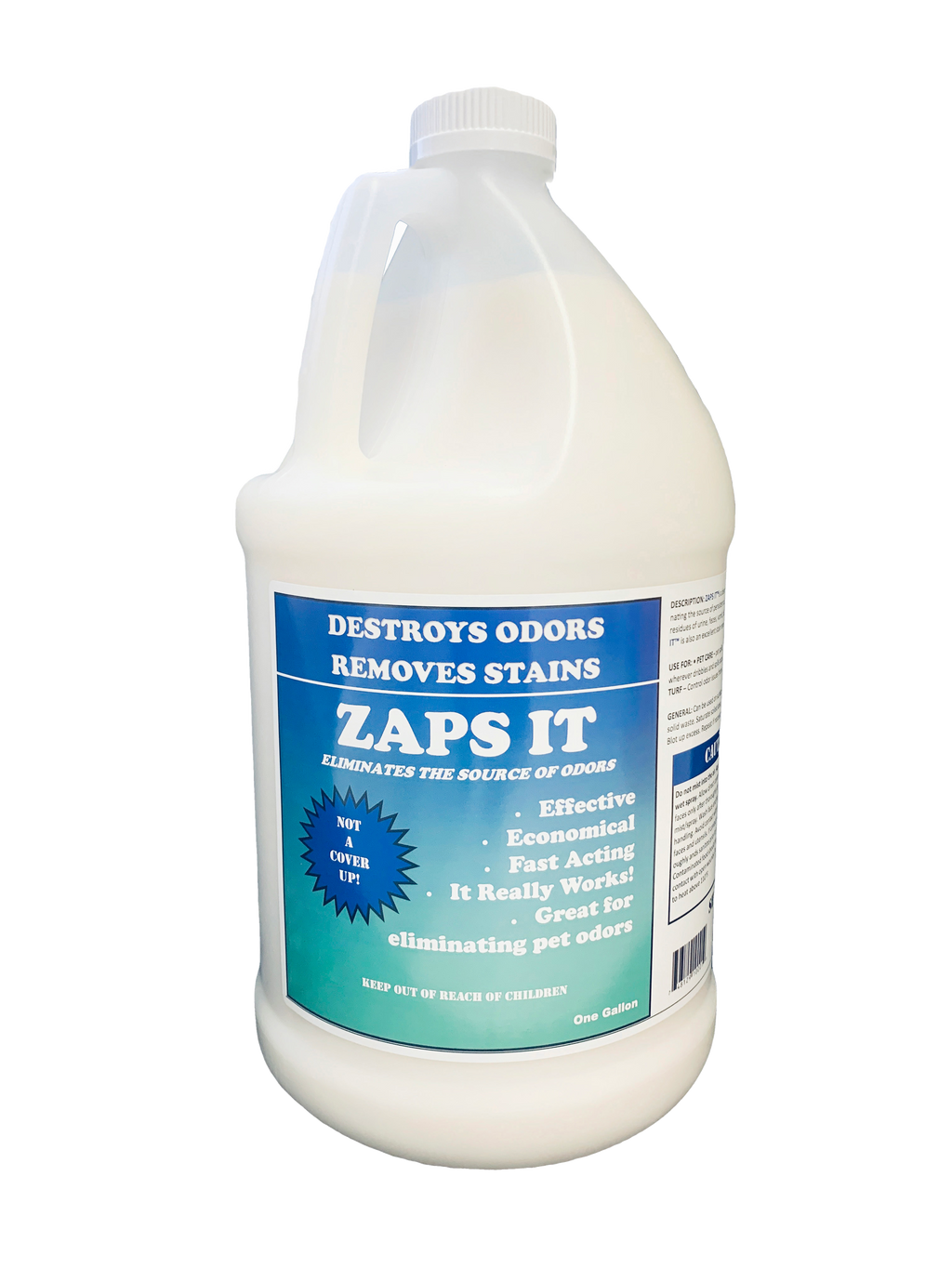 Zaps It Concentrate Natural Pet Professional Bio-enzymatic Odor Eliminator & Stain Remover (1 Gallon)