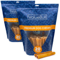 ValueBull Buffalo Collagen Sticks for Dogs, 6 Inch Super Jumbo Chews, Natural Long-Lasting Dog Treats, 25 Count