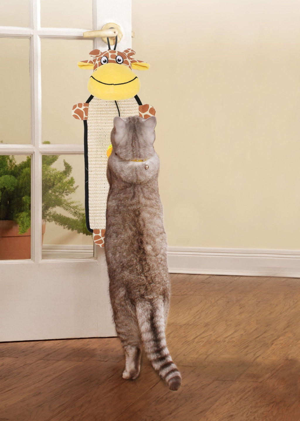 Pet Life ® 'Paw-Pleasant' Hanging Sisal & Jute Carpet Kitty Cat Scratcher with Toy