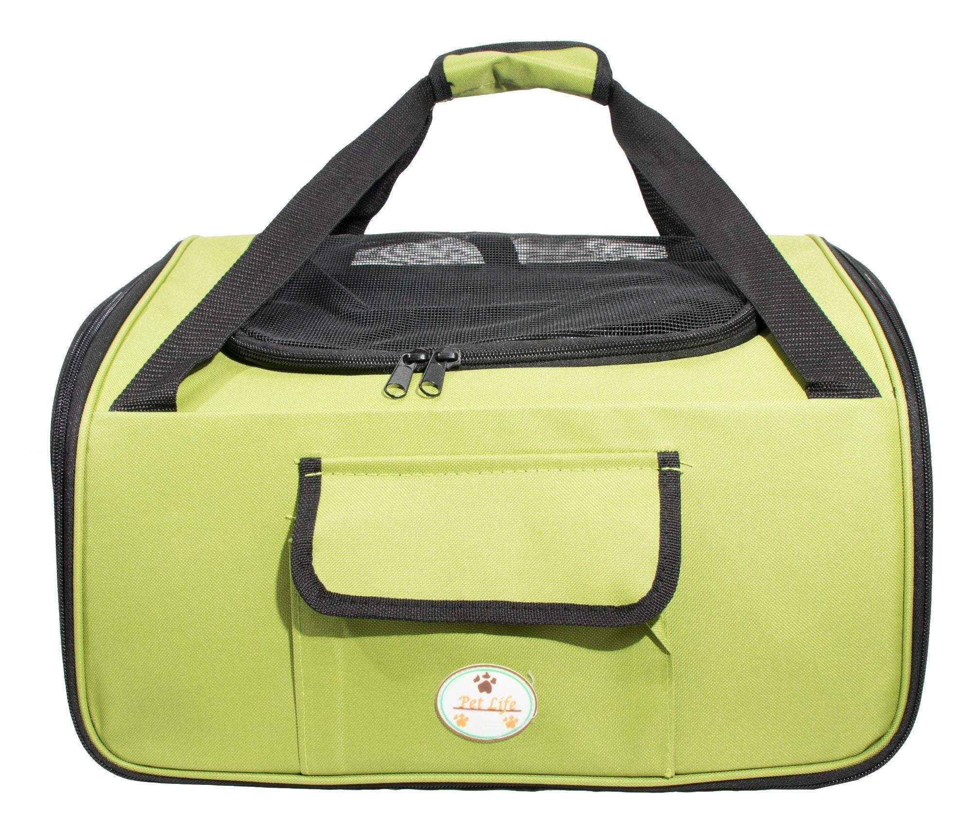 Pet Life ® 'Ultra-Lock' Collapsible Safety Travel Wire Folding Pet Dog Carseat Car Seat Carrier crate
