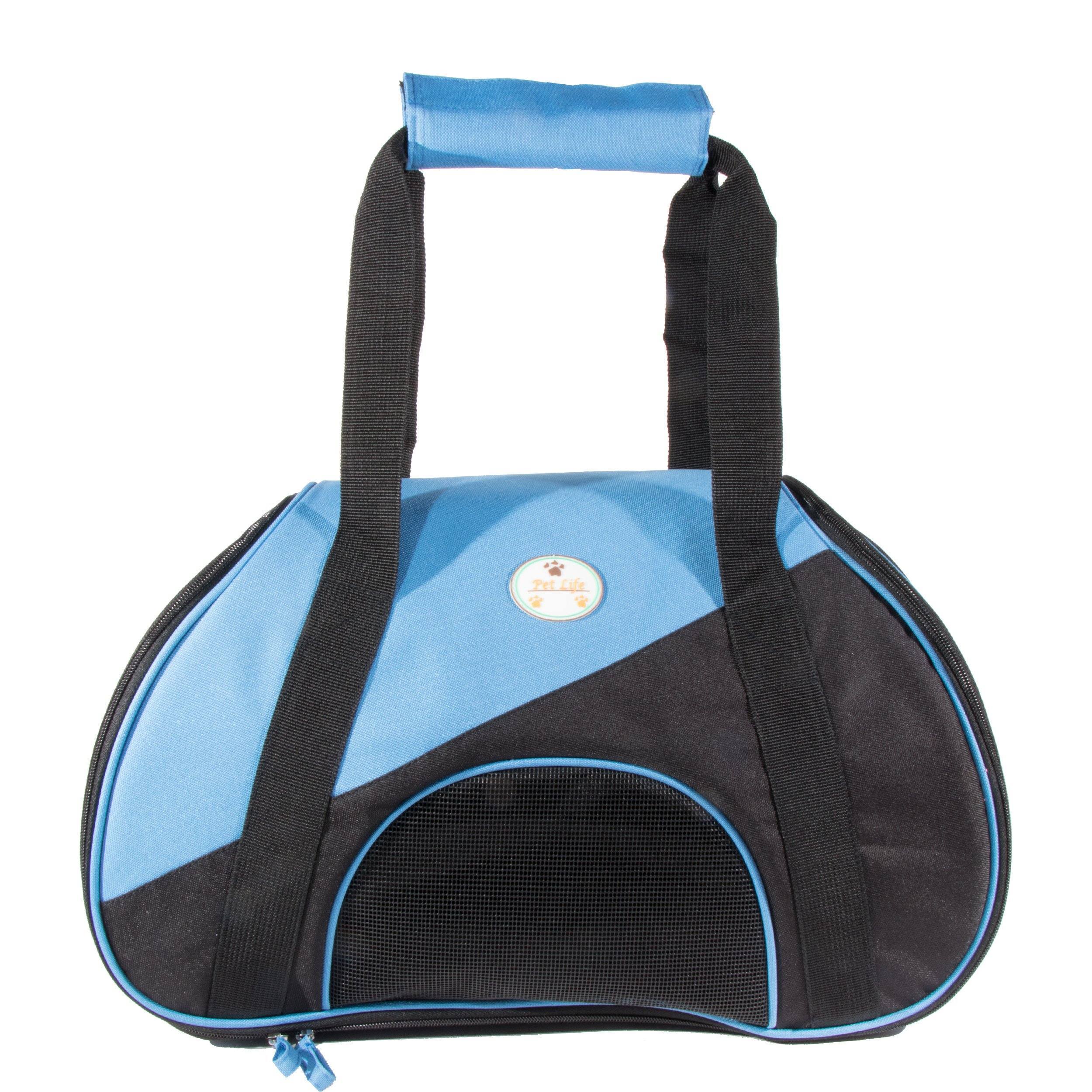 Pet Life ® 'Zip-N-Go' Airline Approved Contoured Fashion Designer Pet Dog Carrier