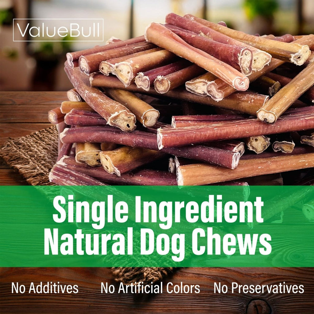 ValueBull Bully Sticks for Large Dogs, Thick 6 Inch, 10 Count
