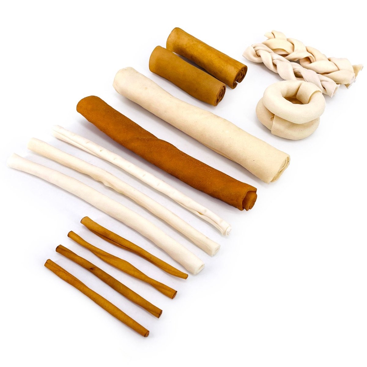 ValueBull USA Rawhide, Varied Mix of Fun Shapes for Dogs, 1 Pound