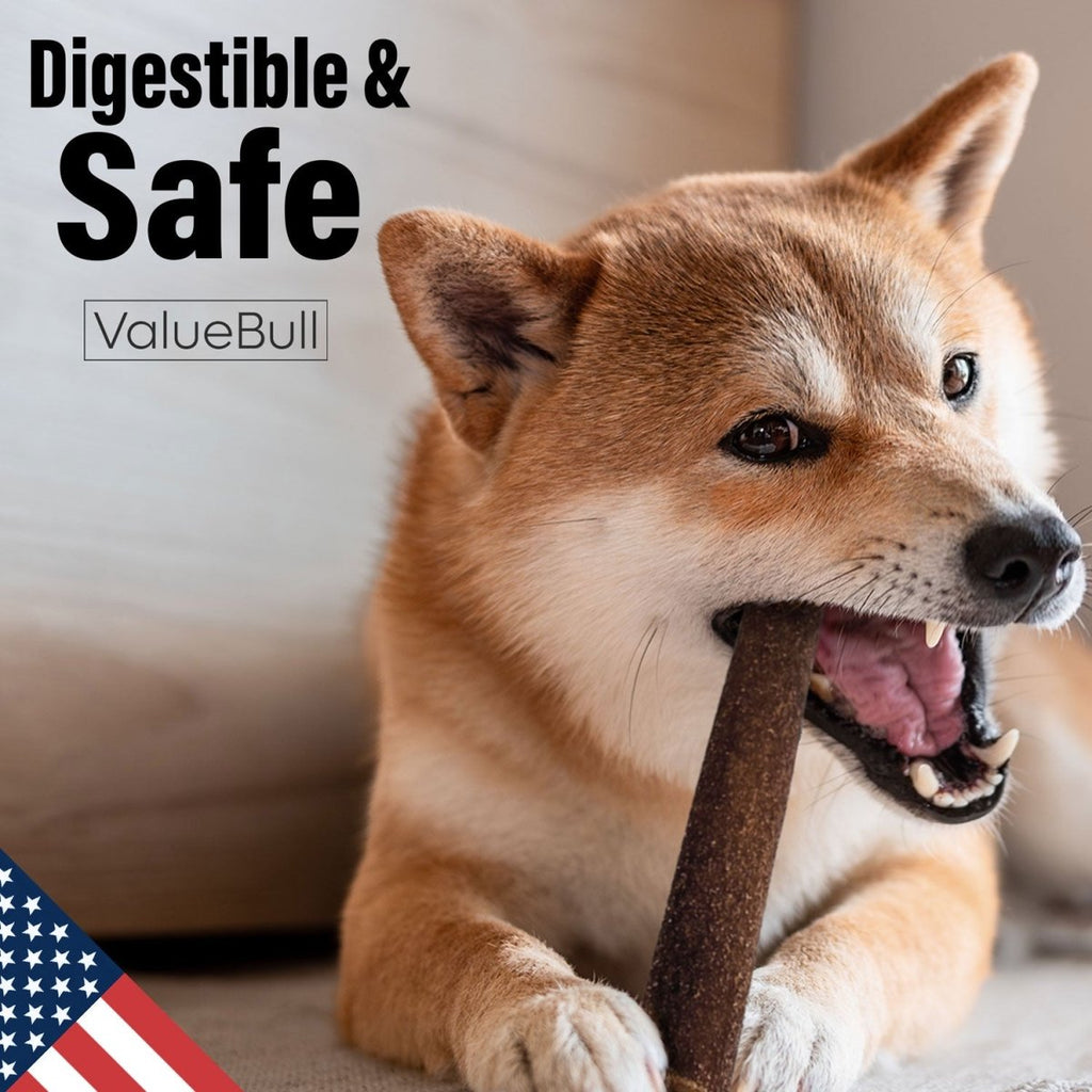 ValueBull USA Collagen Sticks for Dogs, 6 Inch Jumbo Chews, Natural Long-Lasting Dog Treats, 25 Count
