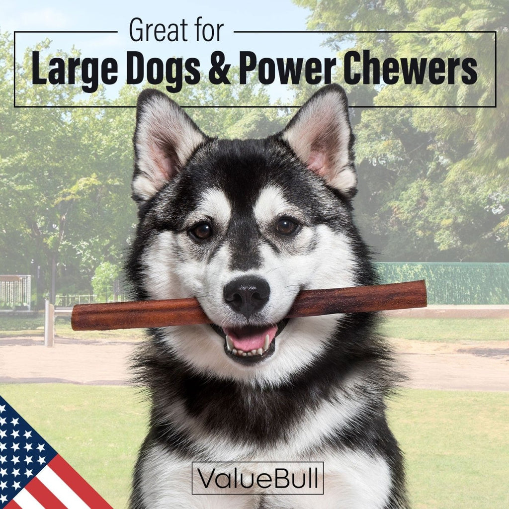 ValueBull USA Collagen Sticks for Dogs, 12 Inch Jumbo Chews, Natural Long-Lasting Dog Treats, 25 Count